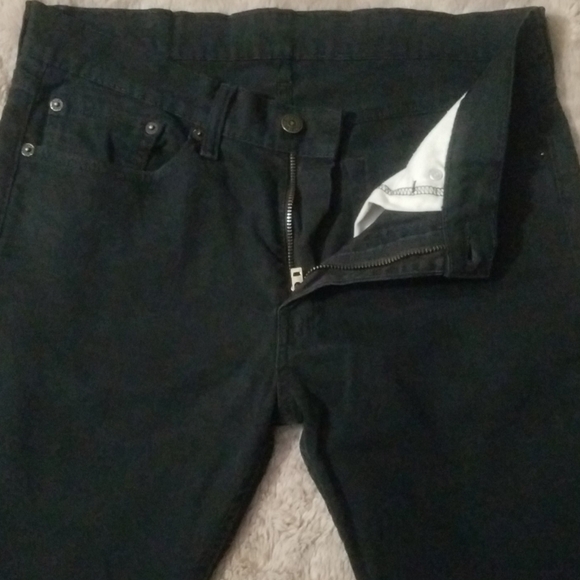 VNTG LEVI'S 510 BLACK SKINNY JEAN SZ31/32 RAW HEM - Picture 4 of 11